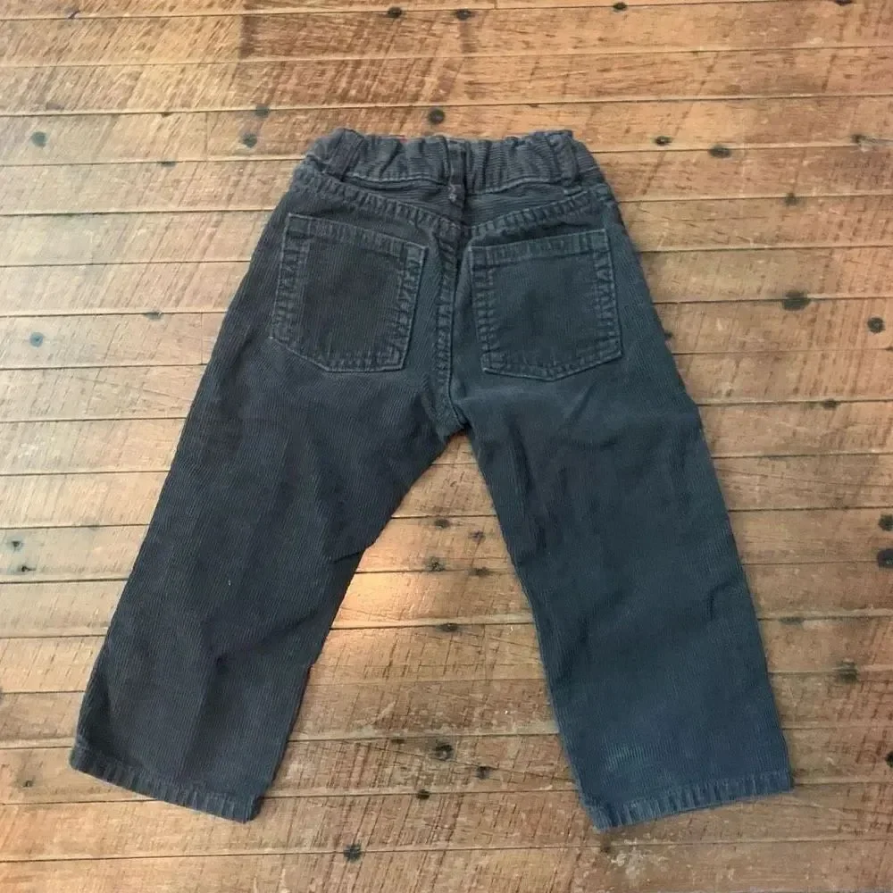 Baby Gap gray adjustable waist basic minimalist 2T corduroy pants